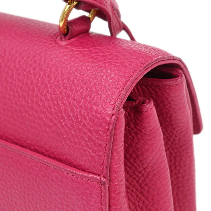 Saint Laurent Pink Leather Moujik 2way Handbag PTR355157.0614 166437