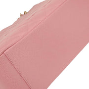 Chanel Pink Calfskin Petite Shopping Tote PST Chain Handbag 166447