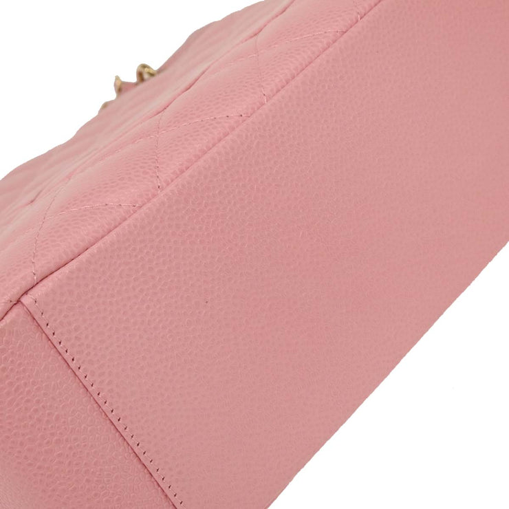 Chanel Pink Calfskin Petite Shopping Tote PST Chain Handbag 166447