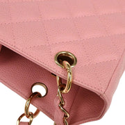 Chanel Pink Calfskin Petite Shopping Tote PST Chain Handbag 166447