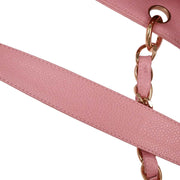 Chanel Pink Calfskin Petite Shopping Tote PST Chain Handbag 166447