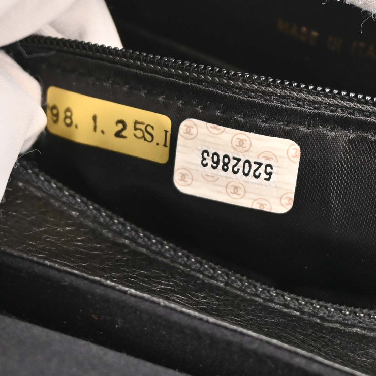 Chanel Black Satin Handbag 166502