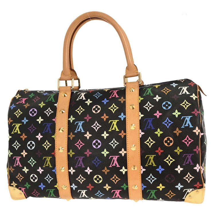 Louis Vuitton Black Monogram Multicolor Keepall 45 Handbag M92640 FL0033 166504