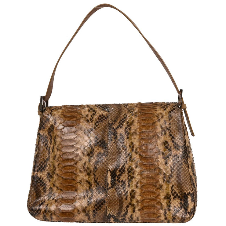 Fendi Brown Python Mamma Baguette Handbag 166507