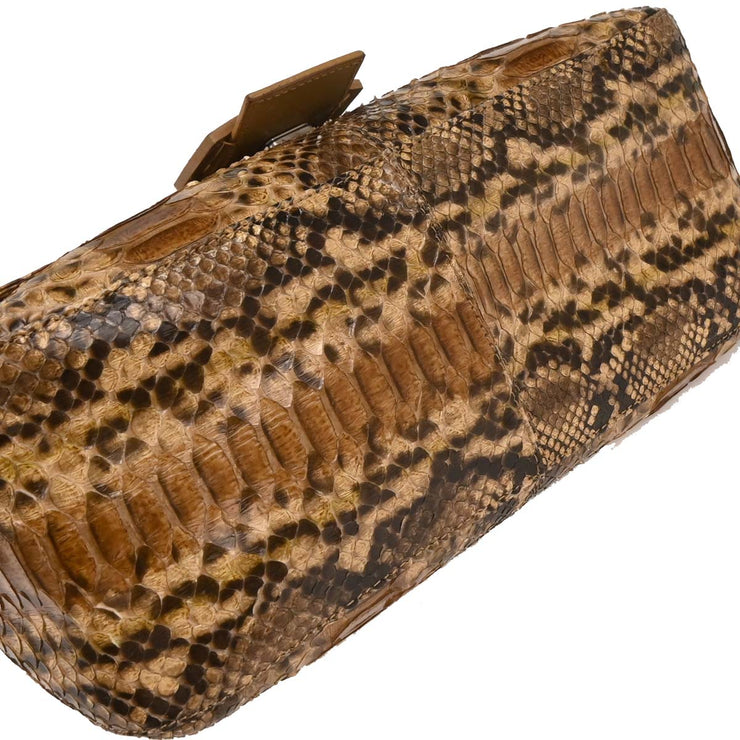Fendi Brown Python Mamma Baguette Handbag 166507