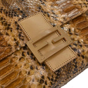 Fendi Brown Python Mamma Baguette Handbag 166507