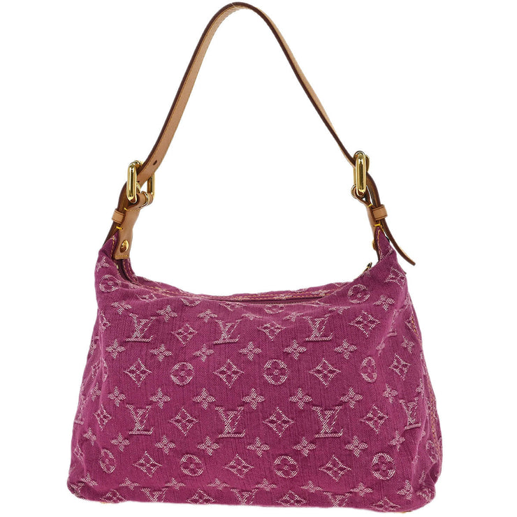 Louis Vuitton Pink Monogram Denim Baggy PM Shoulder Bag M95212 166510