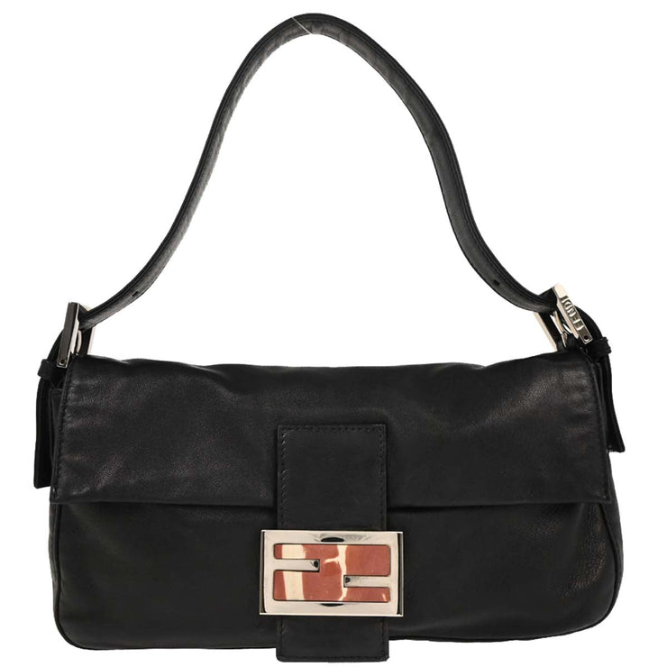 Fendi Black Lambskin Baguette Handbag 2384-26424-009 166518