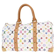 Louis Vuitton White Monogram Multicolor Keepall 45 Handbag M92641 FL0034 166529