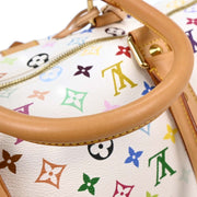 Louis Vuitton White Monogram Multicolor Keepall 45 Handbag M92641 FL0034 166529