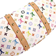 Louis Vuitton White Monogram Multicolor Keepall 45 Handbag M92641 FL0034 166529