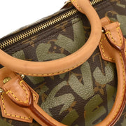 Louis Vuitton Khaki Monogram Graffiti Speedy 30 Handbag M92194 TH0051 166532
