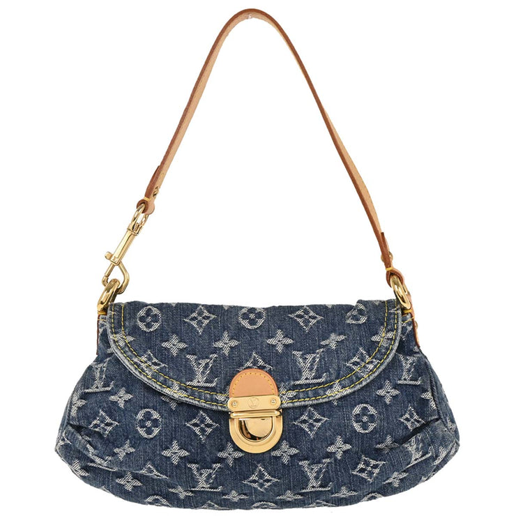 Louis Vuitton Blue Monogram Denim Mini Pleaty Handbag M95050 CA1005 166534