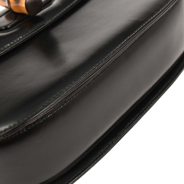 Gucci Black Bamboo Handbag 000-2113-0633 166546