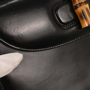 Gucci Black Bamboo Handbag 000-2113-0633 166546