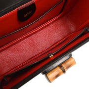 Gucci Black Bamboo Handbag 000-2113-0633 166546