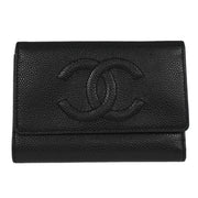 Chanel Black Calfskin Trifold Wallet 166560