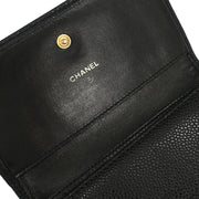 Chanel Black Calfskin Trifold Wallet 166560