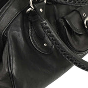 Christian Dior Black Leather My Dior Frame Bowling Handbag 01-RU-1026 166561