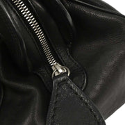 Christian Dior Black Leather My Dior Frame Bowling Handbag 01-RU-1026 166561
