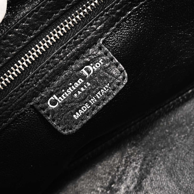 Christian Dior Black Leather My Dior Frame Bowling Handbag 01-RU-1026 166561