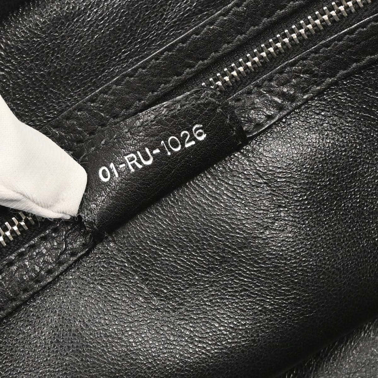 Christian Dior Black Leather My Dior Frame Bowling Handbag 01-RU-1026 166561
