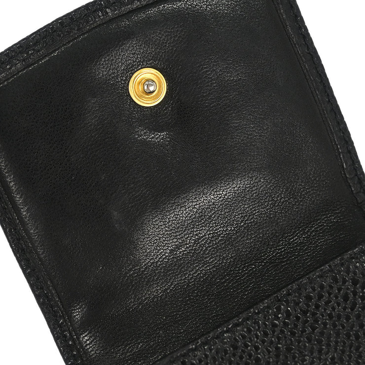 Chanel Black Calfskin Timeless Sunglasses Case Small Good 166562