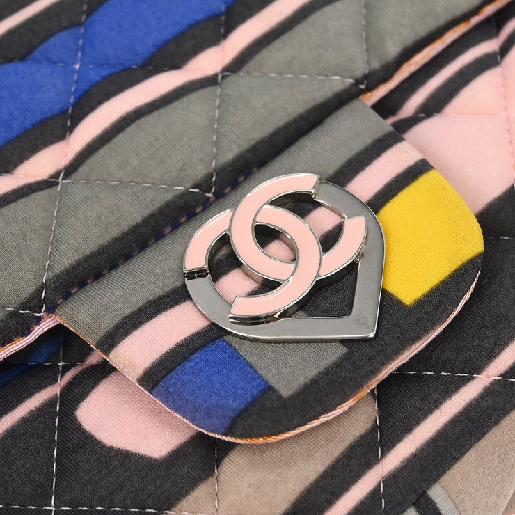 Chanel Pink Cotton Heart Flap Shoulder Bag 166567