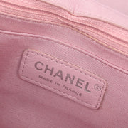Chanel Pink Cotton Heart Flap Shoulder Bag 166567