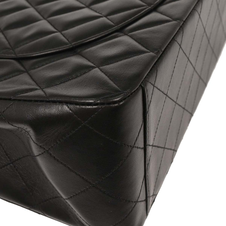 Chanel Black Lambskin Maxi Classic Flap Shoulder Bag 166570