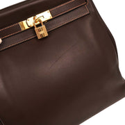 Hermes Havane Gulliver Kelly A Dos GM Backpack  Square:E N13 166576