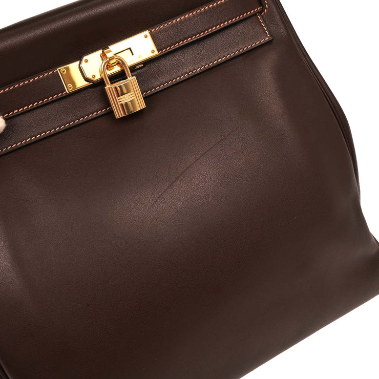 Hermes Havane Gulliver Kelly A Dos GM Backpack  Square:E N13 166576
