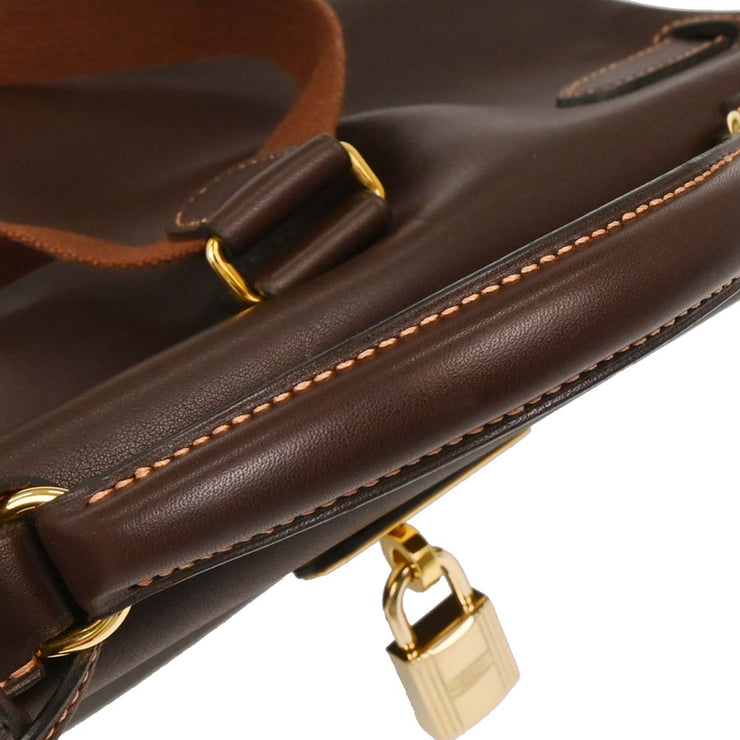 Hermes Havane Gulliver Kelly A Dos GM Backpack  Square:E N13 166576