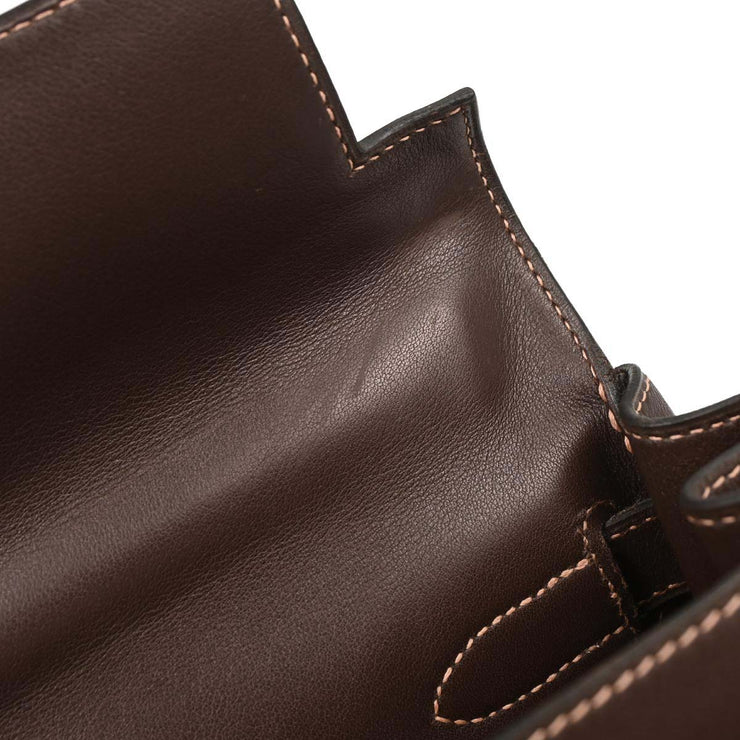 Hermes Havane Gulliver Kelly A Dos GM Backpack  Square:E N13 166576