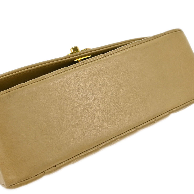 Chanel Beige Lambskin Small Diana Shoulder Bag 166577