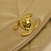 Chanel Beige Lambskin Small Diana Shoulder Bag 166577