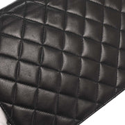 Chanel Black Lambskin Turnlock Small Half Flap Shoulder Bag 166578