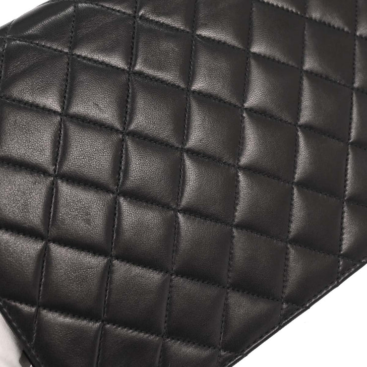 Chanel Black Lambskin Turnlock Small Half Flap Shoulder Bag 166578