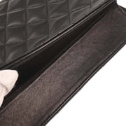 Chanel Black Lambskin Turnlock Small Half Flap Shoulder Bag 166578