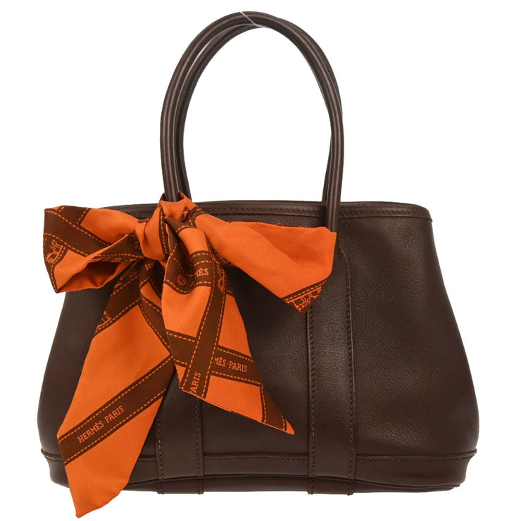 Hermes Havane Swift Garden Twilly TTPM Tote Handbag J I 166581
