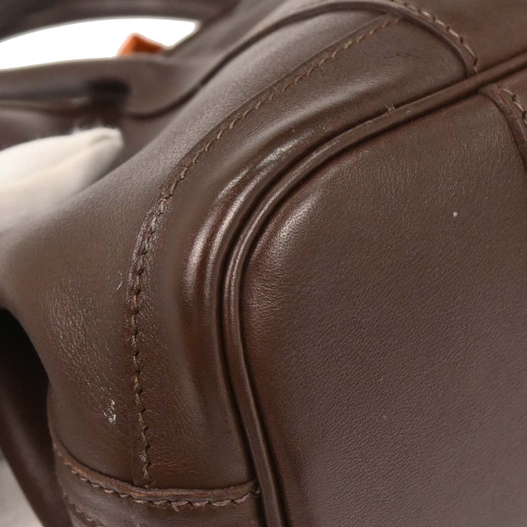 Hermes Havane Swift Garden Twilly TTPM Tote Handbag J I 166581