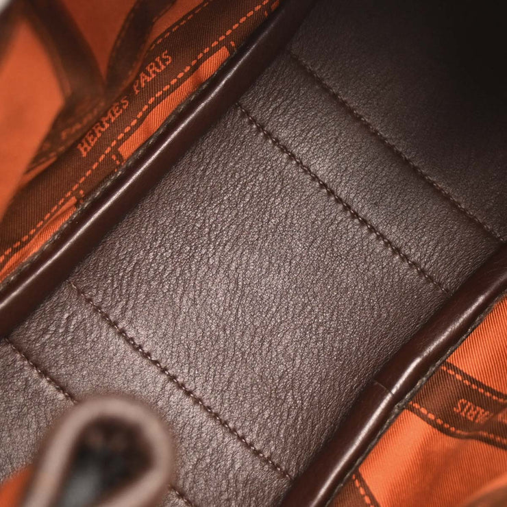 Hermes Havane Swift Garden Twilly TTPM Tote Handbag J I 166581