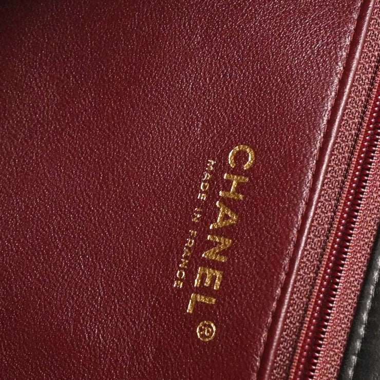 Chanel Black Lambskin Turnlock Small Half Flap Shoulder Bag 166582