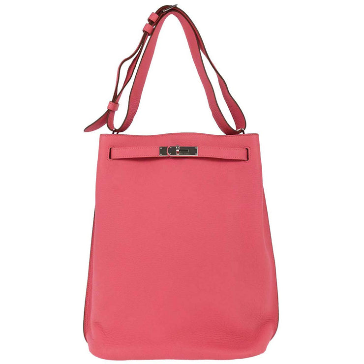 Hermes Rose Lipstick Togo So Kelly 26 Shoulder Bag J Q 166586