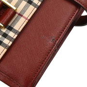 Burberry Beige Bordeaux Burberry Check Tote Bag 166591