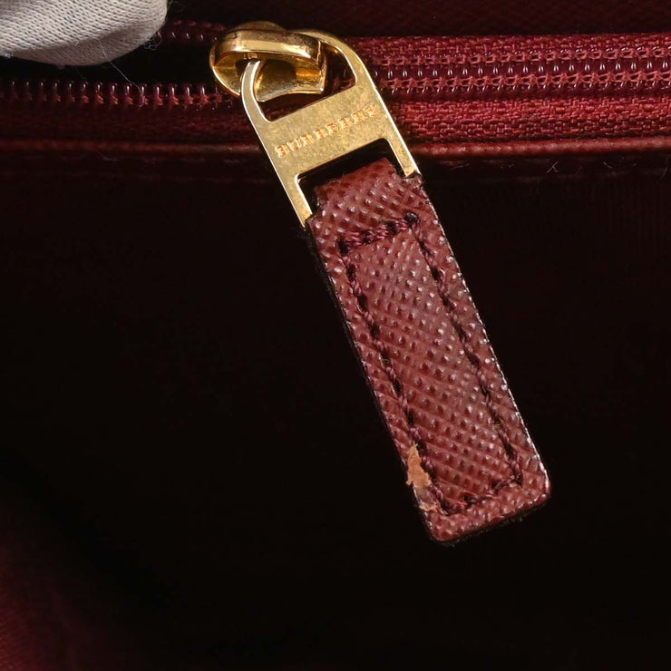 Burberry Beige Bordeaux Burberry Check Tote Bag 166591