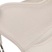 Christian Dior White Leather Saddle Handbag 01-RU-1026 166593