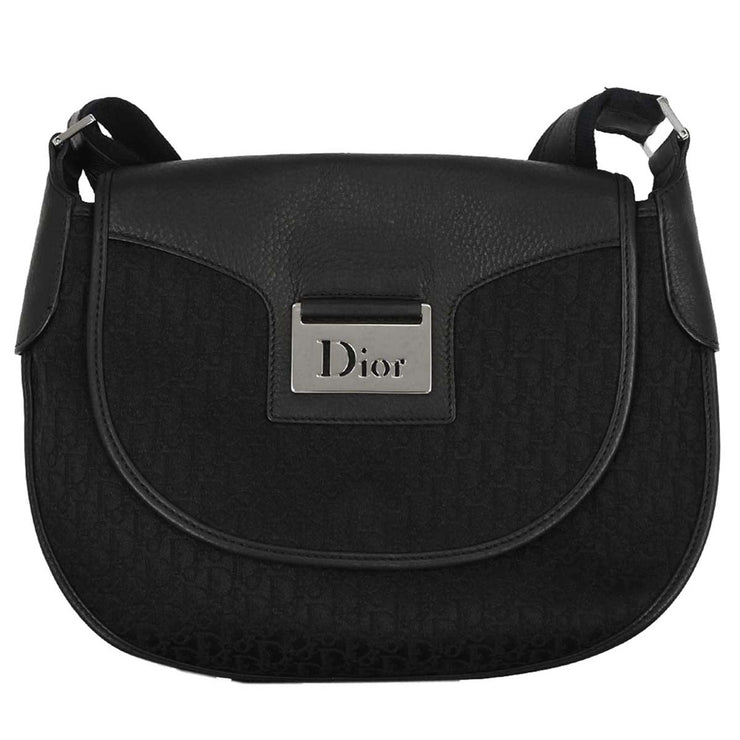 Christian Dior Black Trotter Street Chic Shoulder Bag 13-BO-1015 166594