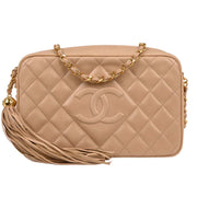 Chanel Beige Lambskin Camera Bag Small 166597