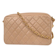 Chanel Beige Lambskin Camera Bag Small 166597